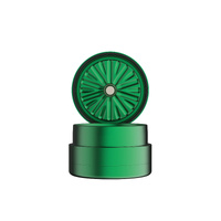 Flower Mill Next Gen Standard 3 Piece 2.5" Aluminium Series Mill/Grinder - Green
